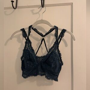 Aerie Lace Bralette in Dark Green